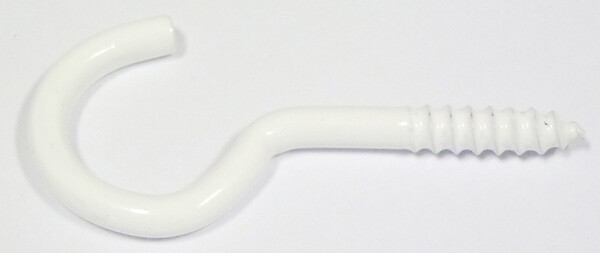 COTEKA - 10 crochets d'armoire plastique blanc 2.5x10mm - large