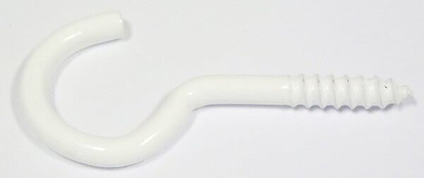 COTEKA - 3 crochets d'armoire plastique blanc 4.5x35mm - large