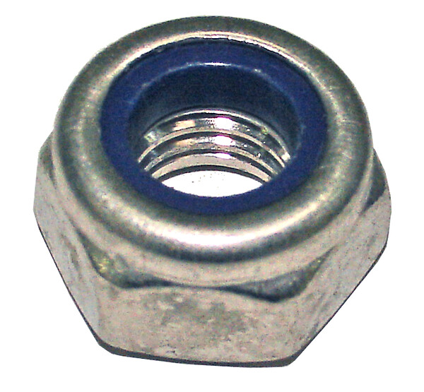 COTEKA - 12 écrous indesserables acier zingué 6mm - large