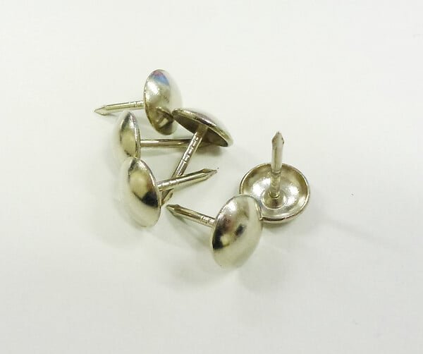 COTEKA - Clous d'ameublement nickel - 30 pièces - 10mm - large