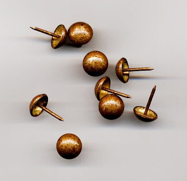COTEKA - 30 clous d'ameublement bronze 10mm - large