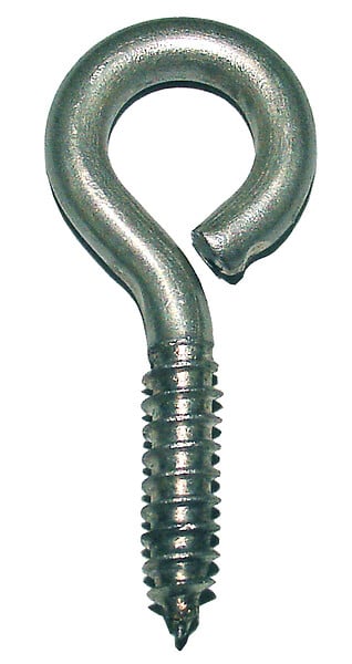 COTEKA - 4 pitons à vis - Acier zingué - 6x40mm - large