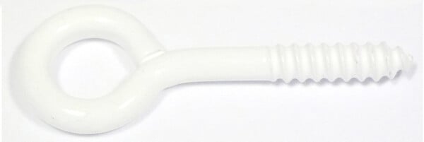 COTEKA - 12 pitons à vis plastique blanc 2.5x10mm - large