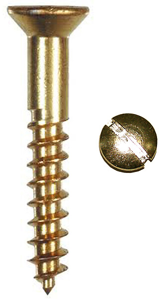 COTEKA - 8 vis à bois tête fraisée laiton 4x40mm - large