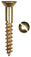 COTEKA - 8 vis à bois tête fraisée laiton 4x40mm - vignette
