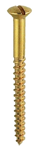 COTEKA - 8 vis à bois en laiton tête fraisée bombée 4x40mm - large