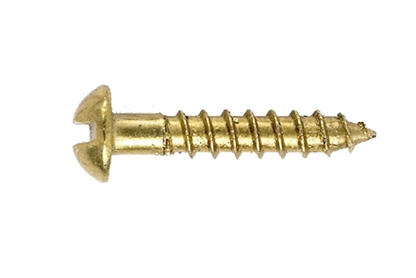 COTEKA - 20 vis à bois tête ronde laiton 3x16mm - large