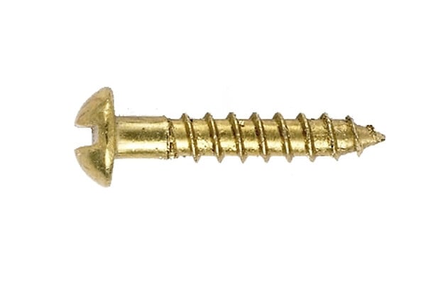 COTEKA - 10 vis à bois tête ronde laiton 4x25mm - large