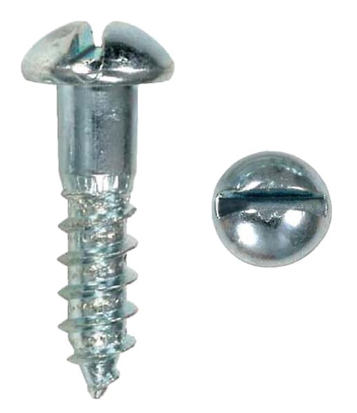 COTEKA - 19 vis à bois en acier zingué tête ronde 5x20mm - large