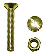 COTEKA - 12 boulons tête fraisée fendue laiton 3x16mm - vignette