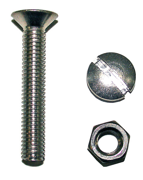 COTEKA - x22 boulons tête fraisée fendue acier zingué - 4x16mm - large