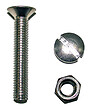 COTEKA - x22 boulons tête fraisée fendue acier zingué - 4x16mm - vignette
