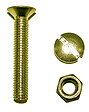 COTEKA - 8 boulons tête fraisée fendue laiton 4x20mm - vignette