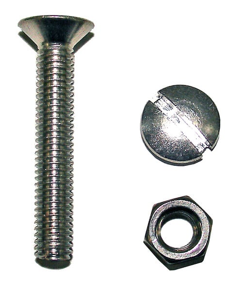 COTEKA - 18 boulons tête fraisée fendue acier zingué 4x25mm - large