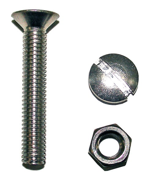 COTEKA - Boulons tête fraisée fendue acier zingué - 4x40mm - large