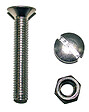 COTEKA - 16 boulons tête fraisée fendue acier zingué 5x16mm - vignette