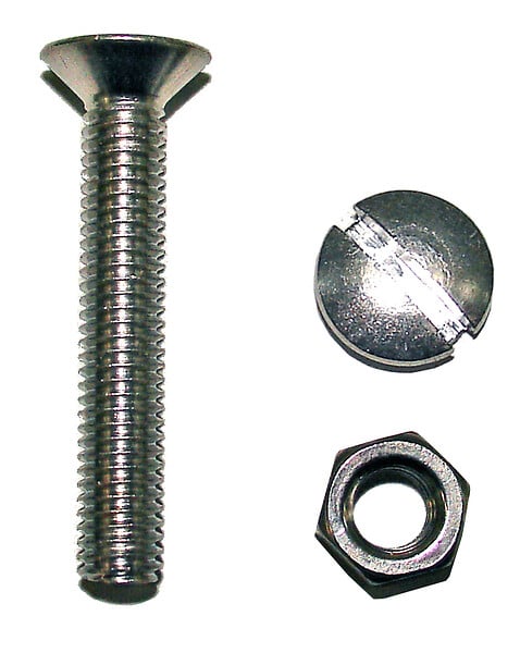 COTEKA - 14 boulons tête fraisée fendue acier zingué - 5x25mm - large