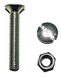COTEKA - 12 boulons tête fraisée fendue acier zingué 5x30mm - vignette