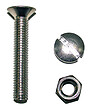 COTEKA - 6 boulons tête fraisée fendue acier zingué 6x40mm - vignette
