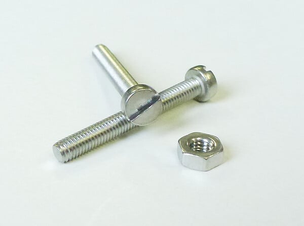 COTEKA - 4 boulons tête cylindrique fendue inox A4 - Diam.5xH.50mm - large