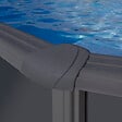 GRE - Piscine ovale acier 6,34m x 3,99m x H.1,22m - Gris anthracite - vignette