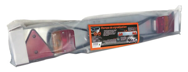 XLPTOOLS - Rampe de signalisation arrière pour remorque - Acier - 1m - large