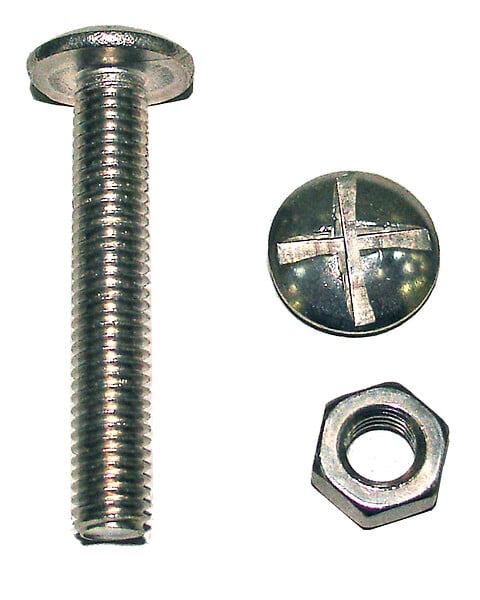 COTEKA - Boulons poêlier acier zingué - Diam.6xH.40mm - large