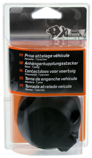 XLPTOOLS - Prise attelage 7 broches femelle - Plastique - 9cm - large