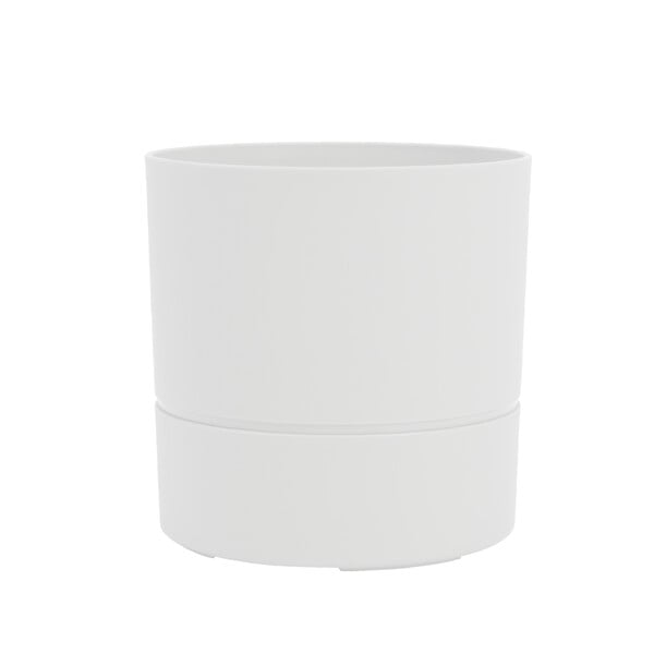 EDA - Pot de fleurs rond Aquaduo de 24,3 cm blanc ivoire - large