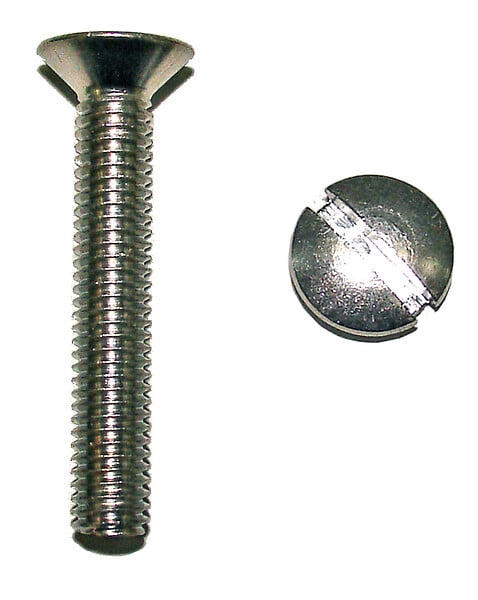 50 vis métaux acier zingué tête fraisée 6x60mm - large