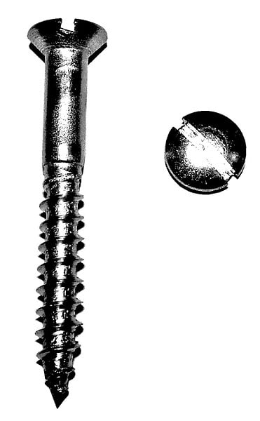 COTEKA - 10 vis à bois tête fraisée bombée fendue inox A4 5x40mm - large