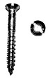 COTEKA - 10 vis à bois tête fraisée bombée fendue inox A4 5x40mm - vignette