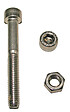 COTEKA - 4 boulons tête cylindrique fendue inox A4 5x40mm - vignette