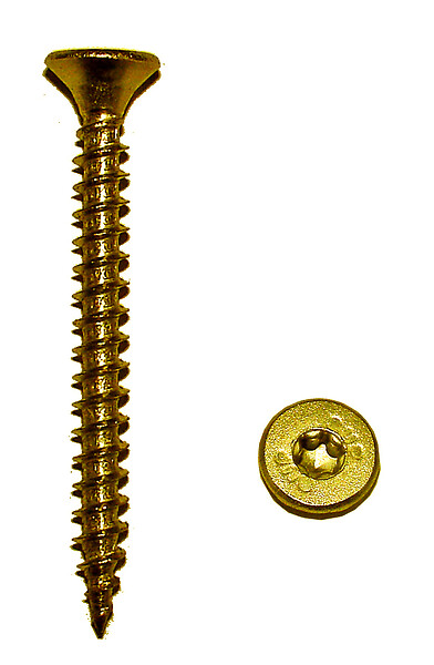 COTEKA - Vis aggloméré acier tête fendue Torx - 150 pièces - 5x60mm - large