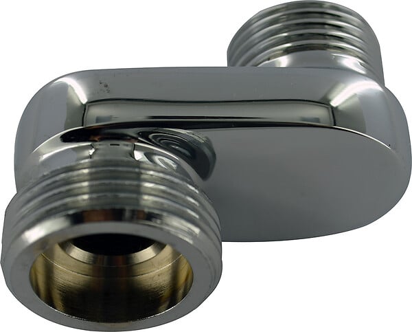 ECOUL - Lot de 2 raccords excentrés chromés 25mm - large
