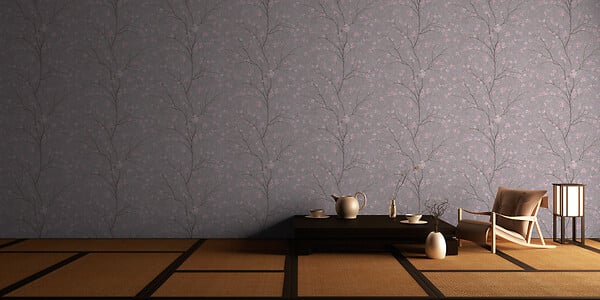 AS CREATION - Papier peint Japanese Blooming - L.10,05m x l.0,53m - large