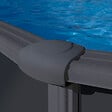 GRE - Piscine ovale - Acier  - Gris anthracite- 5,27x3,27xH1,32m - vignette