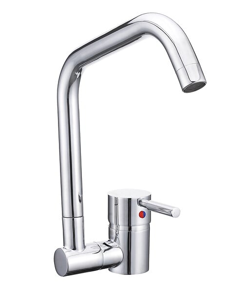 PERFECTLINE - Mitigeur lavabo bec bas chrome à économique d'eau avec vidage Carrek - large