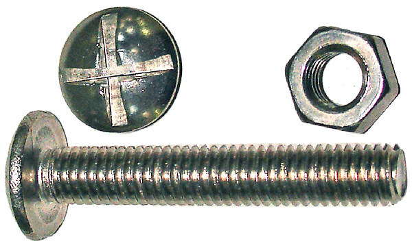 COTEKA - Boulons poêlier acier zingué 4x16mm - x100 - large