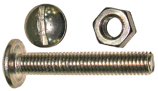 COTEKA - 9 boulons poêlier acier zingué 6x25mm - large