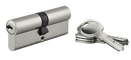 COTEKA - Cylindre profilé nickelé 40x40mm - 4 clés réversibles - large