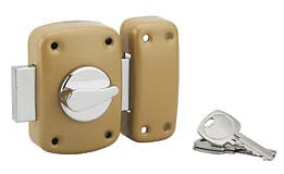 COTEKA - Verrou embouti bouton cylindre 23x50mm 3 clés - large