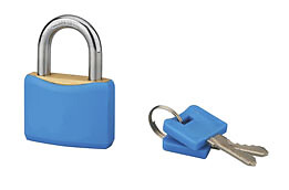 COTEKA - Cadenas laiton color 40mm anse acier 2 clés - large