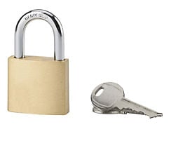 COTEKA - Cadenas laiton 30mm anse acier 2 clés - large