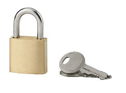 COTEKA - Cadenas laiton 20mm anse acier 2 clés - large