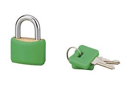 COTEKA - Cadenas laiton color 30mm anse acier 2 clés - large