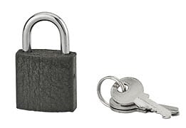 COTEKA - Cadenas acier gris 25mm anse acier 3 clés - large