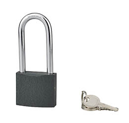 COTEKA - Cadenas acier gris 50mm anse  haute acier 3 clés - large