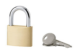 COTEKA - Cadenas laiton 50mm anse acier 2 clés - large