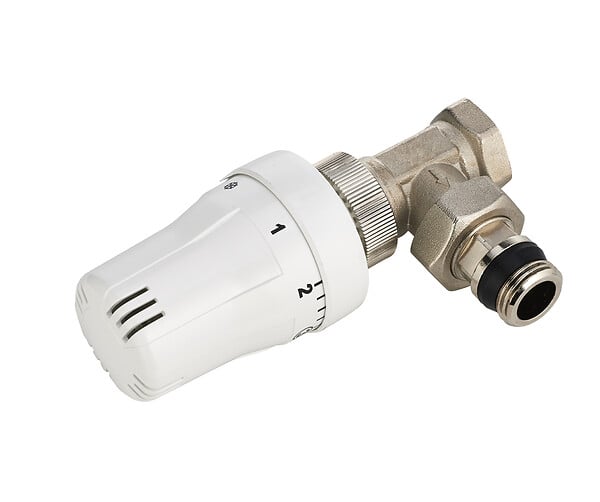 ECOUL - Robinet de radiateur thermostatique équerre - 15x21mm - large